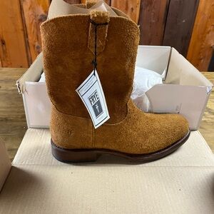 Frye Tan Suede Boots